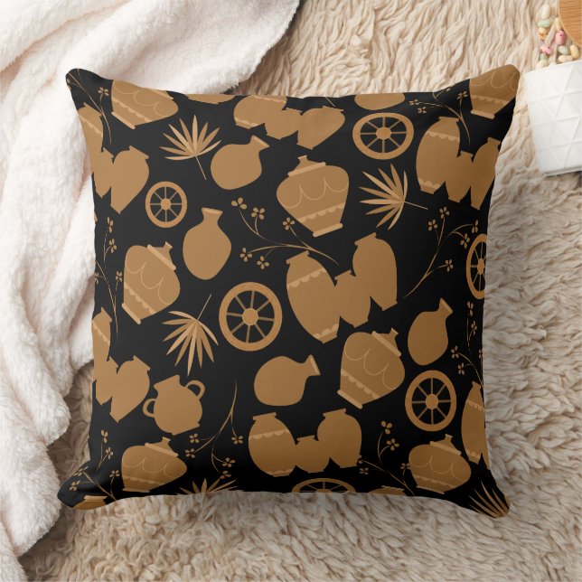 Töpferische Ton-Keramiken Künstlerposten Blumenmus Kissen (Decke)