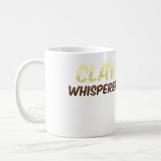 Töpferkunst Keramik Handgemachter Topf Kaffeetasse (Links)