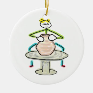 Töpfern Stickman Keramik Ornament
