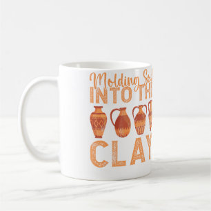 Töpferseelen in Ton formen Kaffeetasse