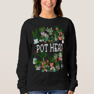 Topfkopf Sukkulente Pflanze und Gartenkaktus Sweatshirt