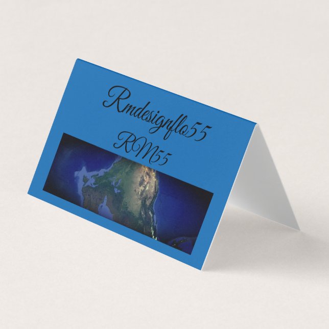 TOPFlow Premium Worldmap Business Card Visitenkarten (Vorderseite)