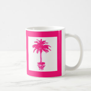 Topfpalme - fuchsienrosa und weiß tasse