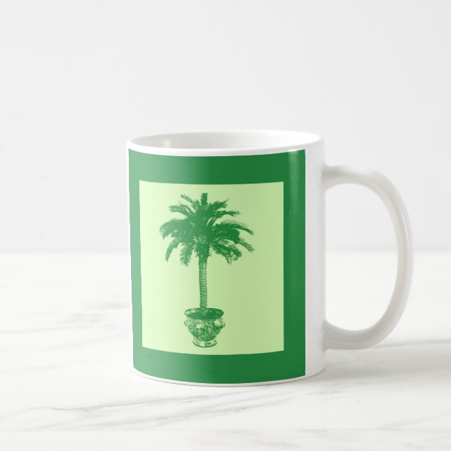 Topfpalme - smaragdgrün und hellgrün tasse (Rechts)