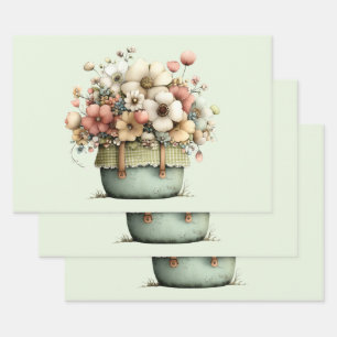 Topfpflanzen Cozy Shabby Cute Geschenkpapier Set