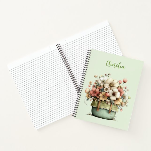 Topfpflanzen Cozy Shabby Cute Notizbuch (Innenseite)