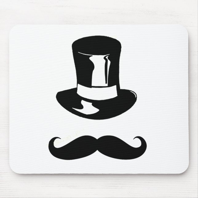 Tophat und Mustache Mousepad (Vorne)