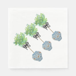 Topiary Blue & White Ginger Jar Paper Napkins Serviette