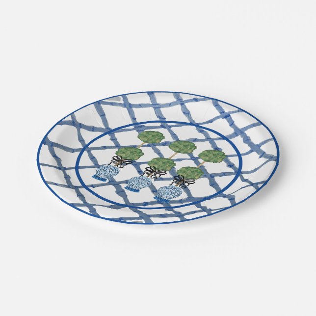 Topiary Chinoiserie Ginger Jar  Pappteller (Schrägansicht)