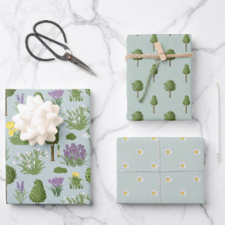 Topiary Garden Set 3 Geschenkpackung Geschenkpapier Set