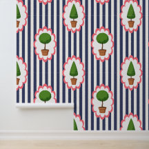 Topiary-Garten-Navy-Cabana-Streifen-Peel-&-Stick 