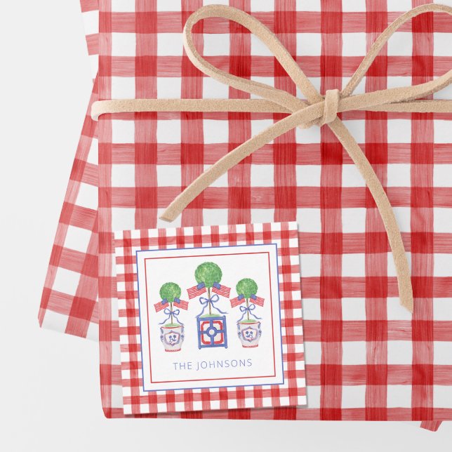 Topiary-Geschenk für Wasserfarben - Patriotische A Mitteilungskarte (Von Creator hochgeladen)