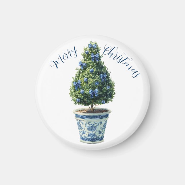 Topiary Tree Christmas Magnet (Vorne)