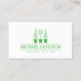 Topiary Trio Gardener Landscaping Helle Green Visitenkarte
