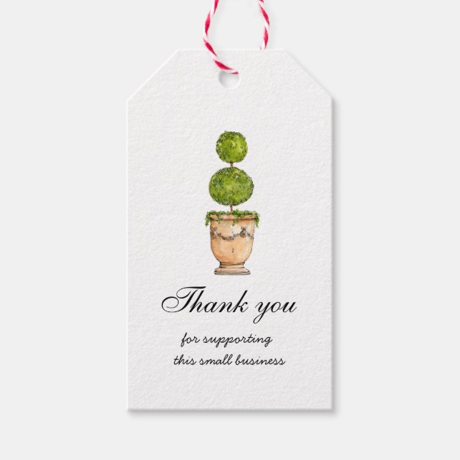 Topiary Vielen Dank für Ihre Unterstützung für kle Geschenkanhänger (Vorderseite)