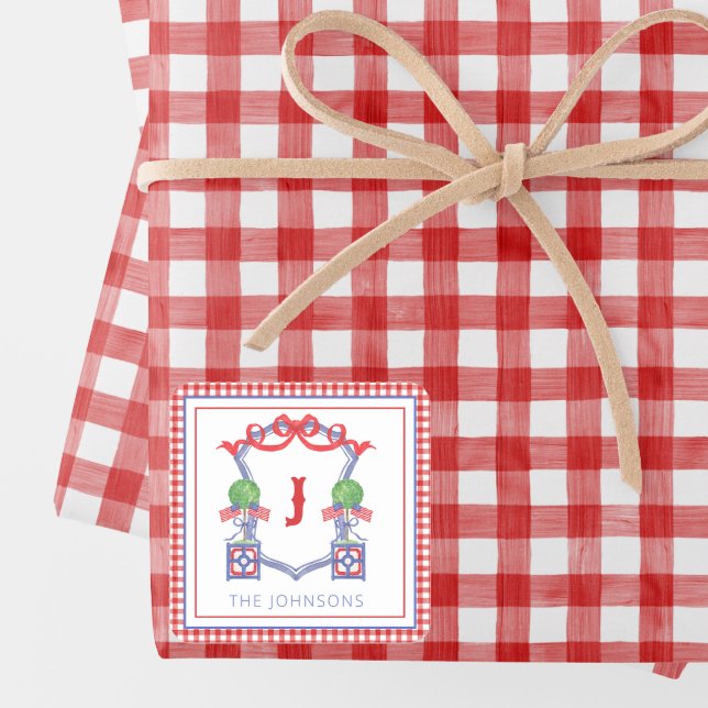 Topiary Wappen Quadratischer Aufkleber (Von Creator hochgeladen)