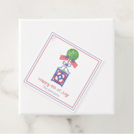 Topiary Watercolor Patriotic American Flag Geschenkanhänger