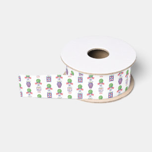 Topiary Watercolor Patriotic American Flag Ripsband