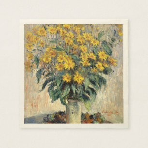 Topinambur-Blumen 1880 Claudes Monet Serviette