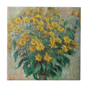 Topinamburblüten von Claude Monet Fliese