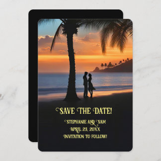 Topischer Strand Save the Date Einladung