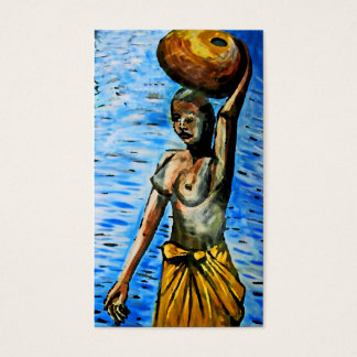 Topless African Women Carry Basket, Surreal (2)