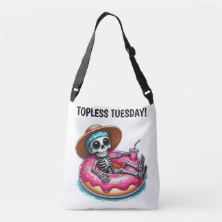 TOPLESS TUESDAY SKELETON TRAGETASCHEN MIT LANGEN TRÄGERN