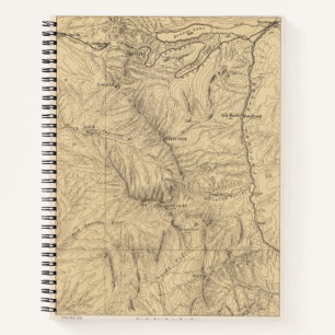 Topografie TruckeeDonner-Pass-Region, Kalifornien Notizbuch