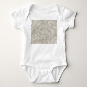 Topografische Erdlinien: Bio Karte Baby Strampler