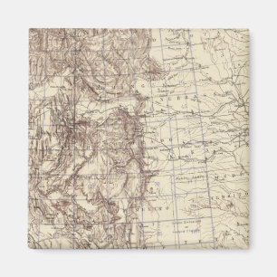 Topografische Karte des Flusses Mississippi Magnet