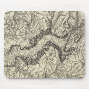 Topografische Karte des Yosemite-Tals Mousepad