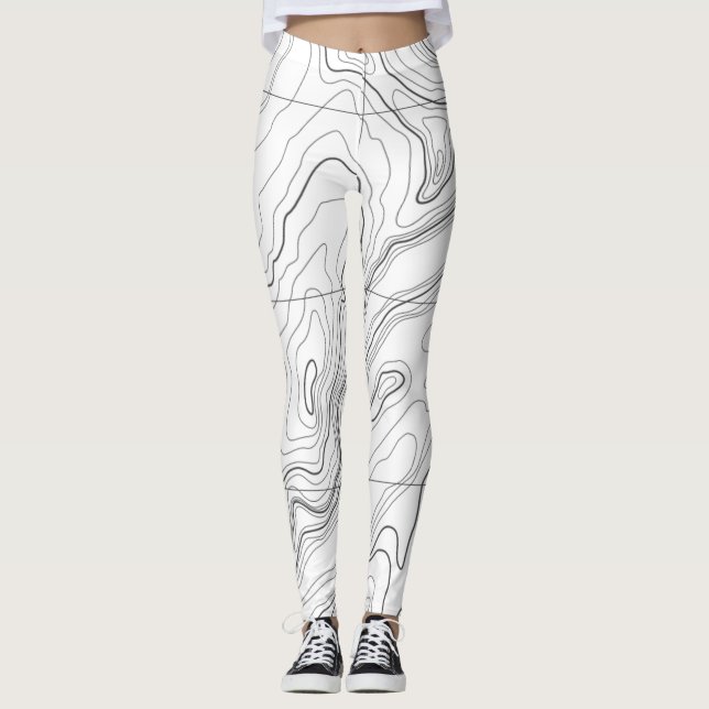 Topografische Karte im Freien Frauen Leggings (Vorderseite)