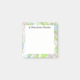 Topografische Karte Personalisiert Post-it Klebezettel