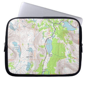 Topografische Kontaktkarte Laptopschutzhülle