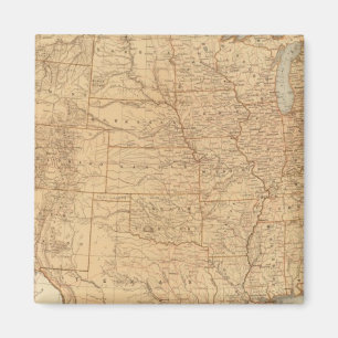 Topografische Merkmale der Vereinten Staaten Magnet