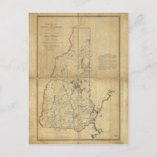 Topografische Provinz New Hampshire (1784) Postkarte