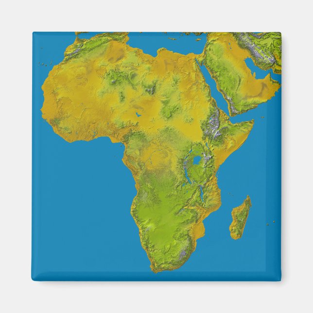 Topografische Sicht Afrikas Magnet (Vorne)