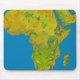 Topografische Sicht Afrikas Mousepad