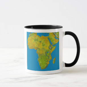 Topografische Sicht Afrikas Tasse