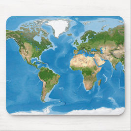 Topografische Weltkarte Erdillustration Mousepad