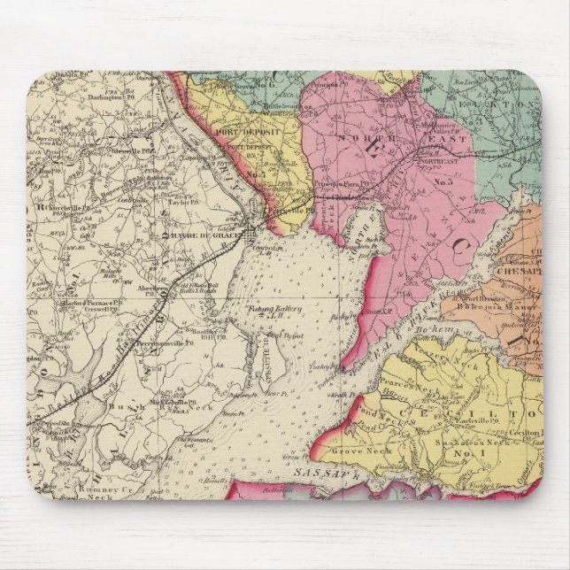 Topografischer Atlas der Landkreis 2 Mousepad (Vorne)