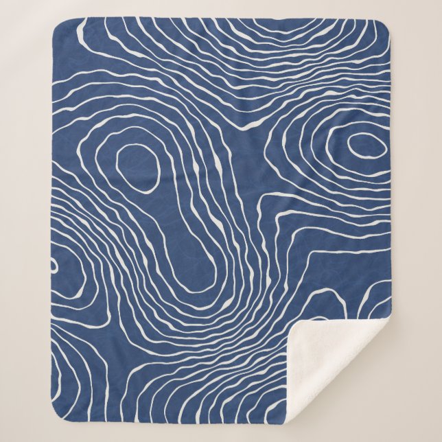 Topografischer Bio Druck der Erdlinie. Sherpadecke (Vorderseite)