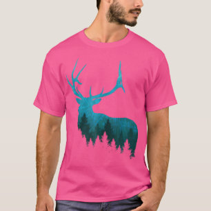 Topografischer Bull Elk Deer Hunting Geweih Hirsch T-Shirt
