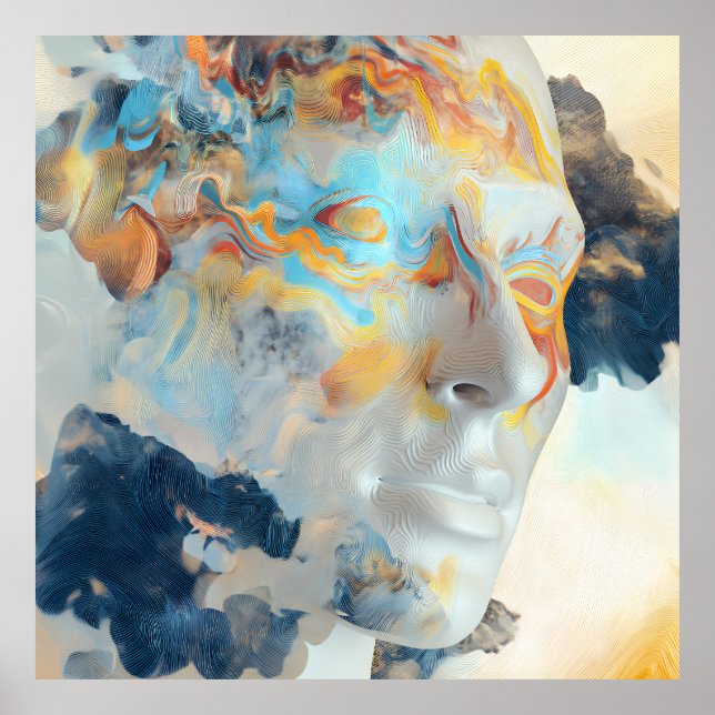 Topografischer Gedankengang Farbprofil Poster (Vorne)