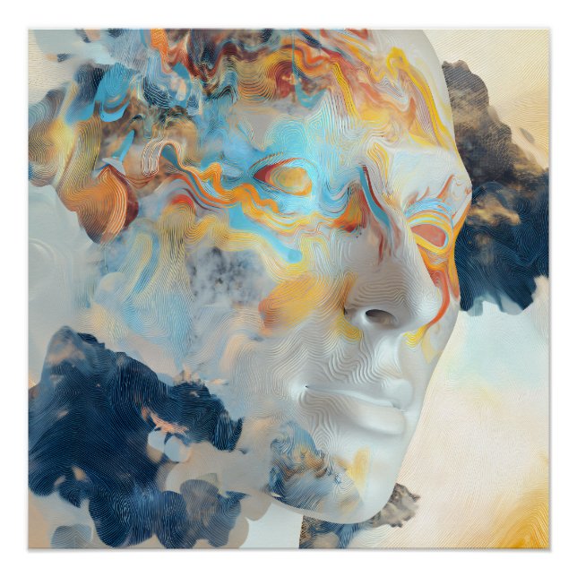 Topografischer Gedankengang Farbprofil Poster (Vorderseite)