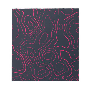 Topografisches Kartenmuster Notizblock