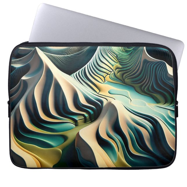 Topographic Currents Laptopschutzhülle (Vorderseite)
