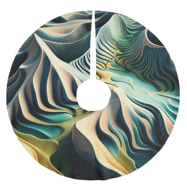 Topographic Currents Polyester Weihnachtsbaumdecke (Vorderseite)