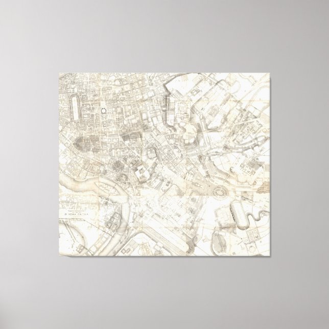 Topographic Map of Ancient Rome, Italy Leinwanddruck (Vorderseite)