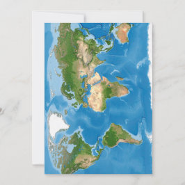 Topographic World Map Earth Illustration Feiertagskarte